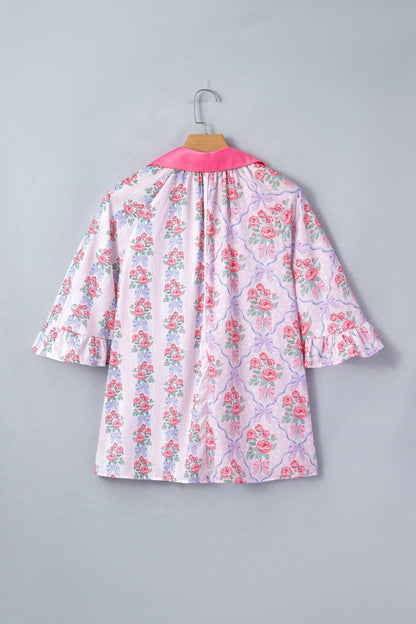 Araceli Ruffled Half Sleeve Shirt - Hello Beautiful BoutiqueBlouses & ShirtsThreaded Pear
