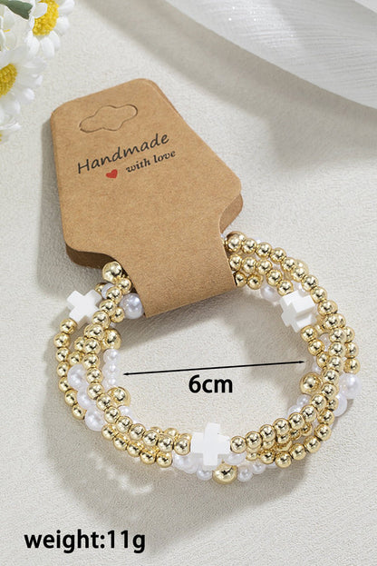 Arely Beaded Elastic Layered Bracelet - Hello Beautiful BoutiqueJewelryThreaded Pear