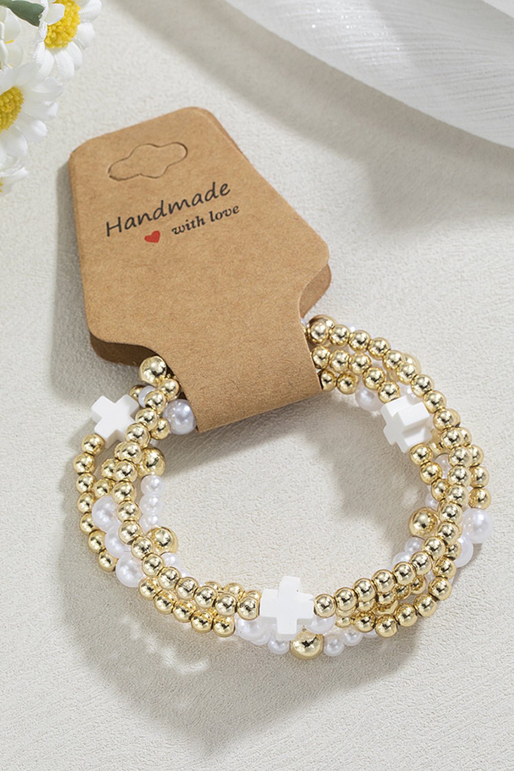 Arely Beaded Elastic Layered Bracelet - Hello Beautiful BoutiqueJewelryThreaded Pear