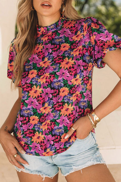 Ari Print Puff Sleeve Blouse - Hello Beautiful Boutique20% OFFThreaded Pear