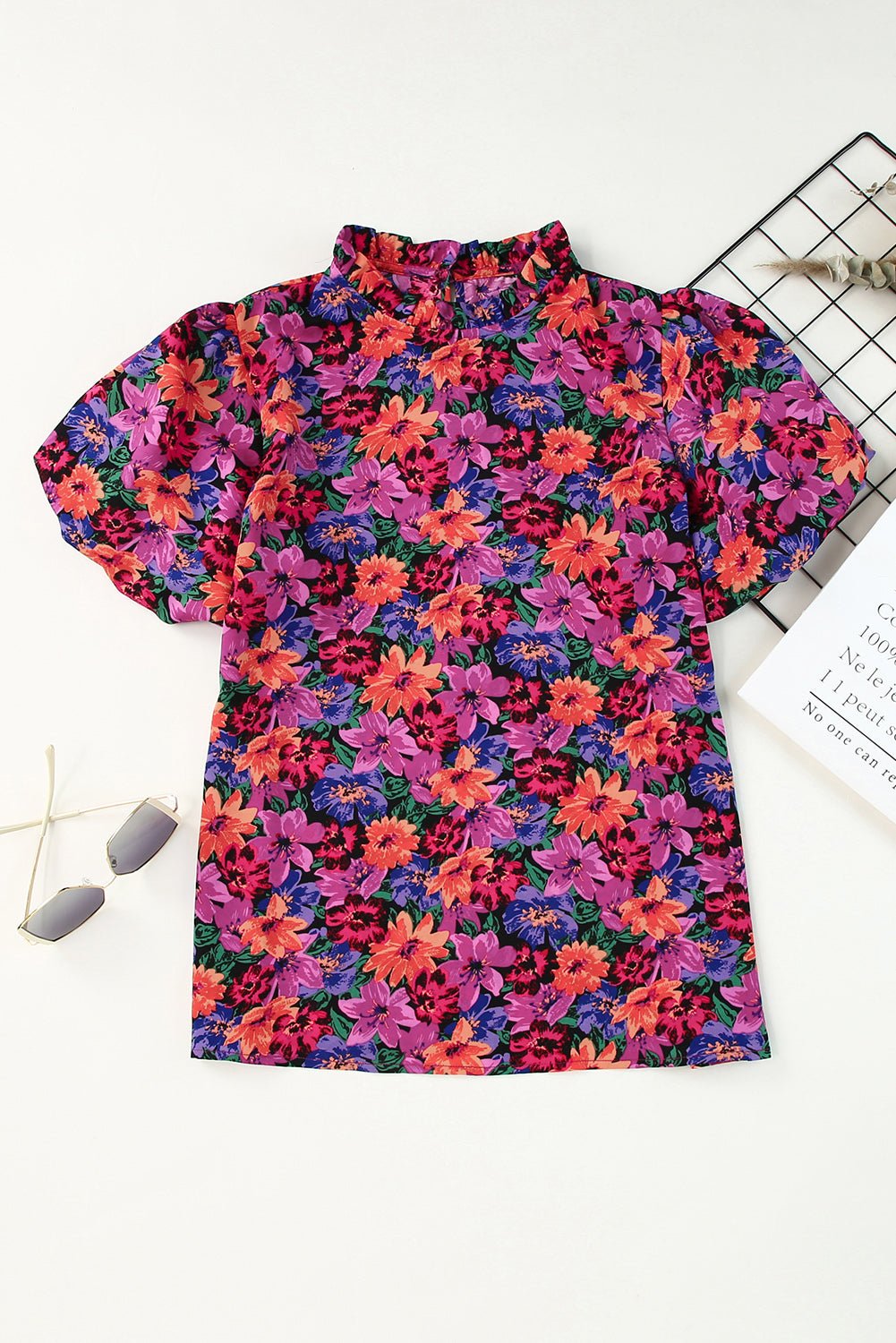 Ari Print Puff Sleeve Blouse - Hello Beautiful Boutique20% OFFThreaded Pear