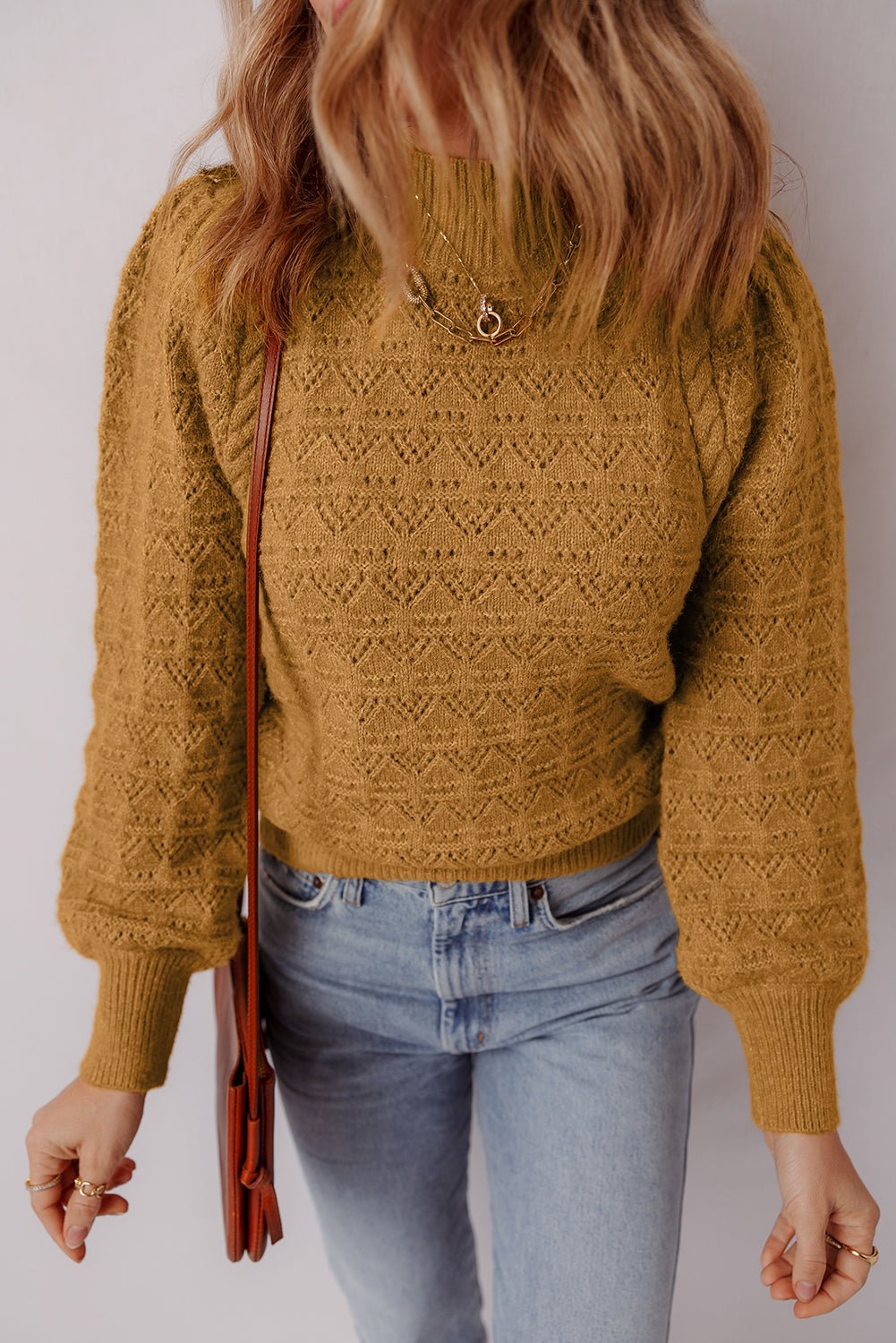 Aria Edge Balloon Sleeve Sweater - Hello Beautiful BoutiqueSweatersThreaded Pear