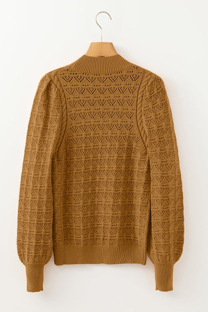 Aria Edge Balloon Sleeve Sweater - Hello Beautiful BoutiqueSweatersThreaded Pear