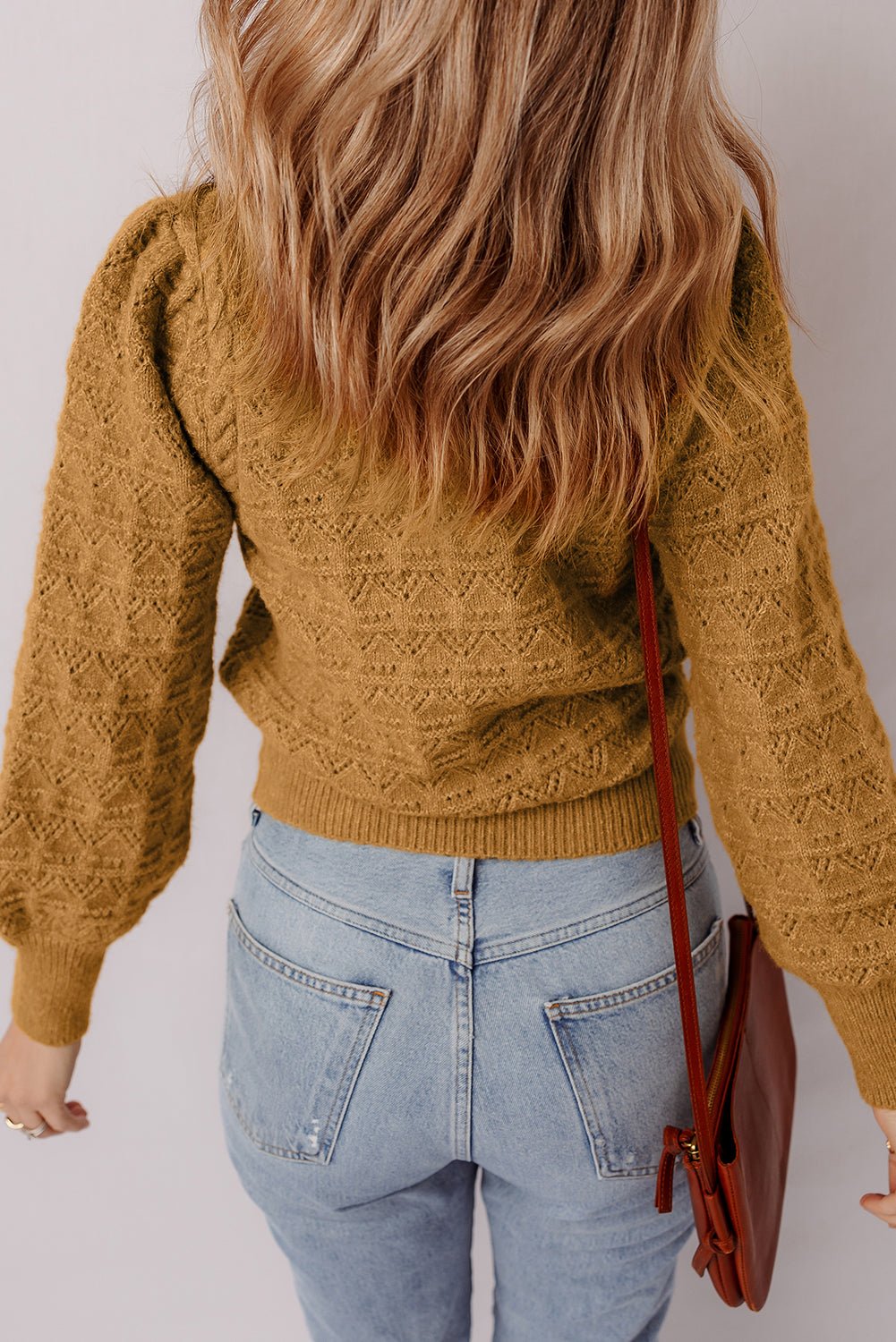 Aria Edge Balloon Sleeve Sweater - Hello Beautiful BoutiqueSweatersThreaded Pear