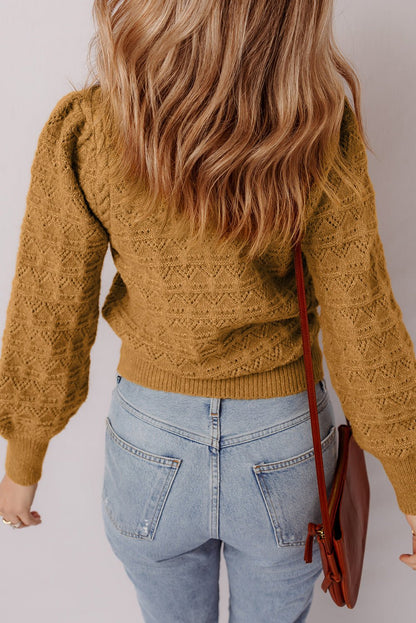 Aria Edge Balloon Sleeve Sweater - Hello Beautiful BoutiqueSweatersThreaded Pear
