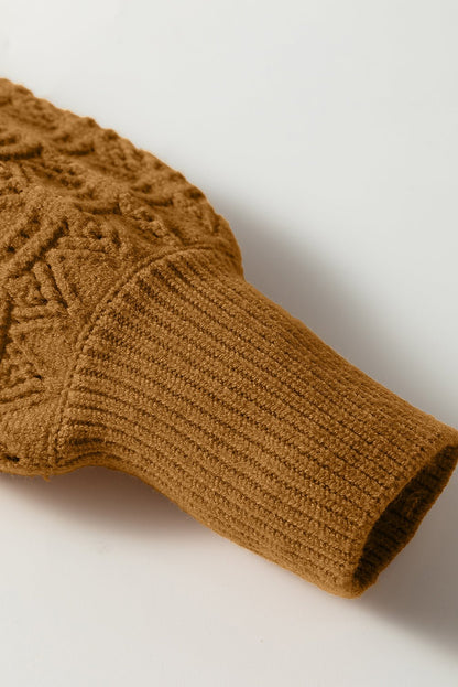 Aria Edge Balloon Sleeve Sweater - Hello Beautiful BoutiqueSweatersThreaded Pear