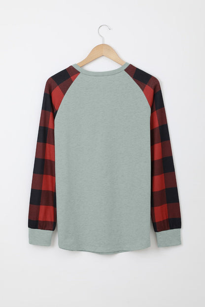 Aria Plaid Long Sleeve Sweatshirt - Hello Beautiful Boutique$2.99 SALEThreaded Pear