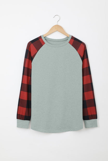 Aria Plaid Long Sleeve Sweatshirt - Hello Beautiful Boutique$2.99 SALEThreaded Pear