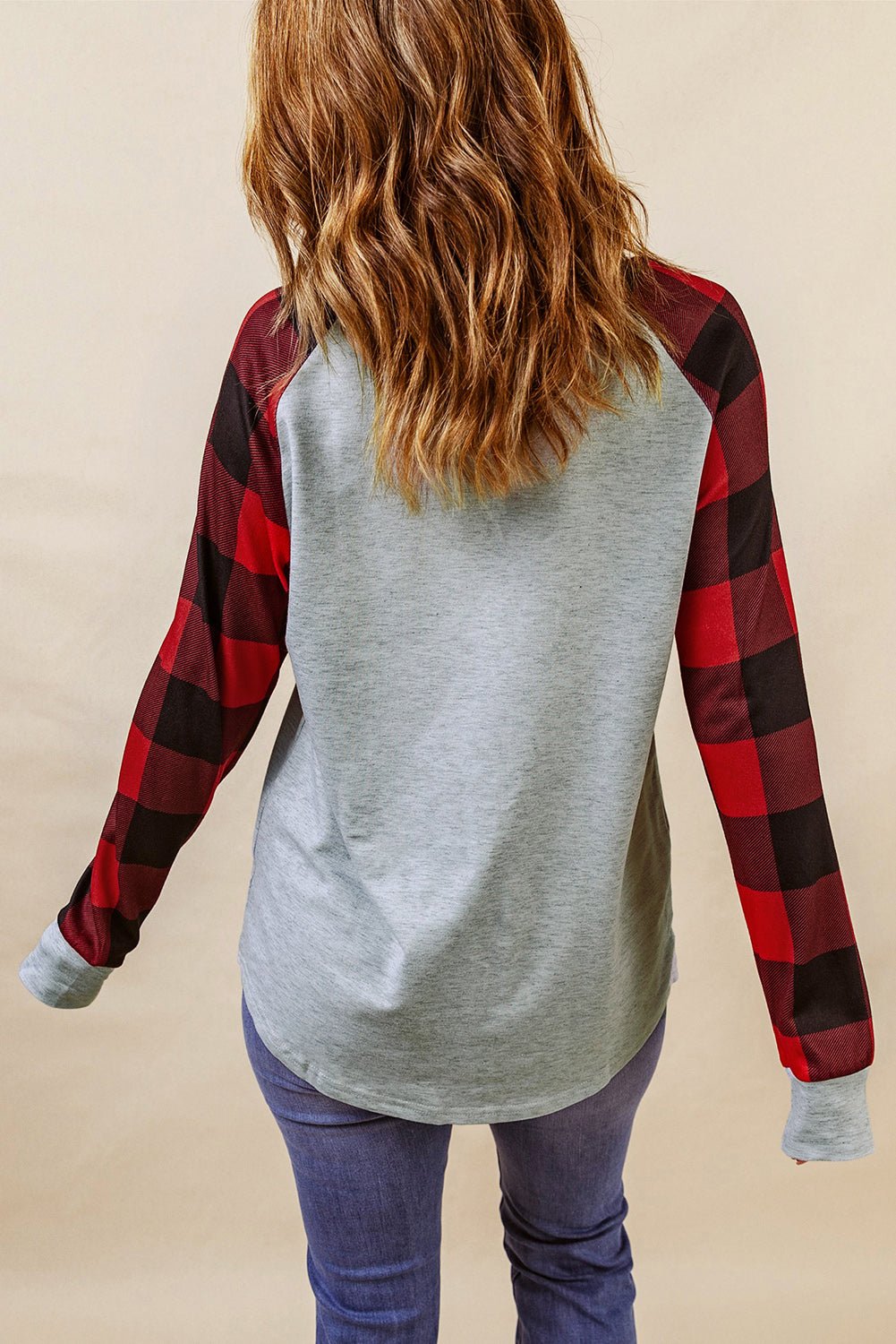 Aria Plaid Long Sleeve Sweatshirt - Hello Beautiful Boutique$2.99 SALEThreaded Pear