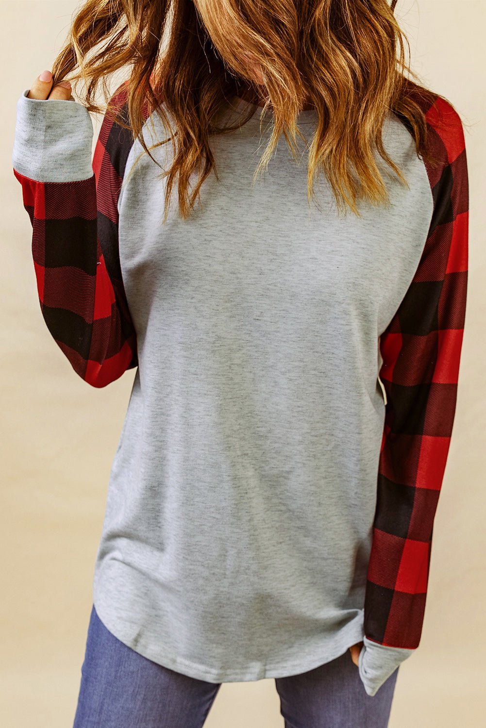Aria Plaid Long Sleeve Sweatshirt - Hello Beautiful Boutique$2.99 SALEThreaded Pear