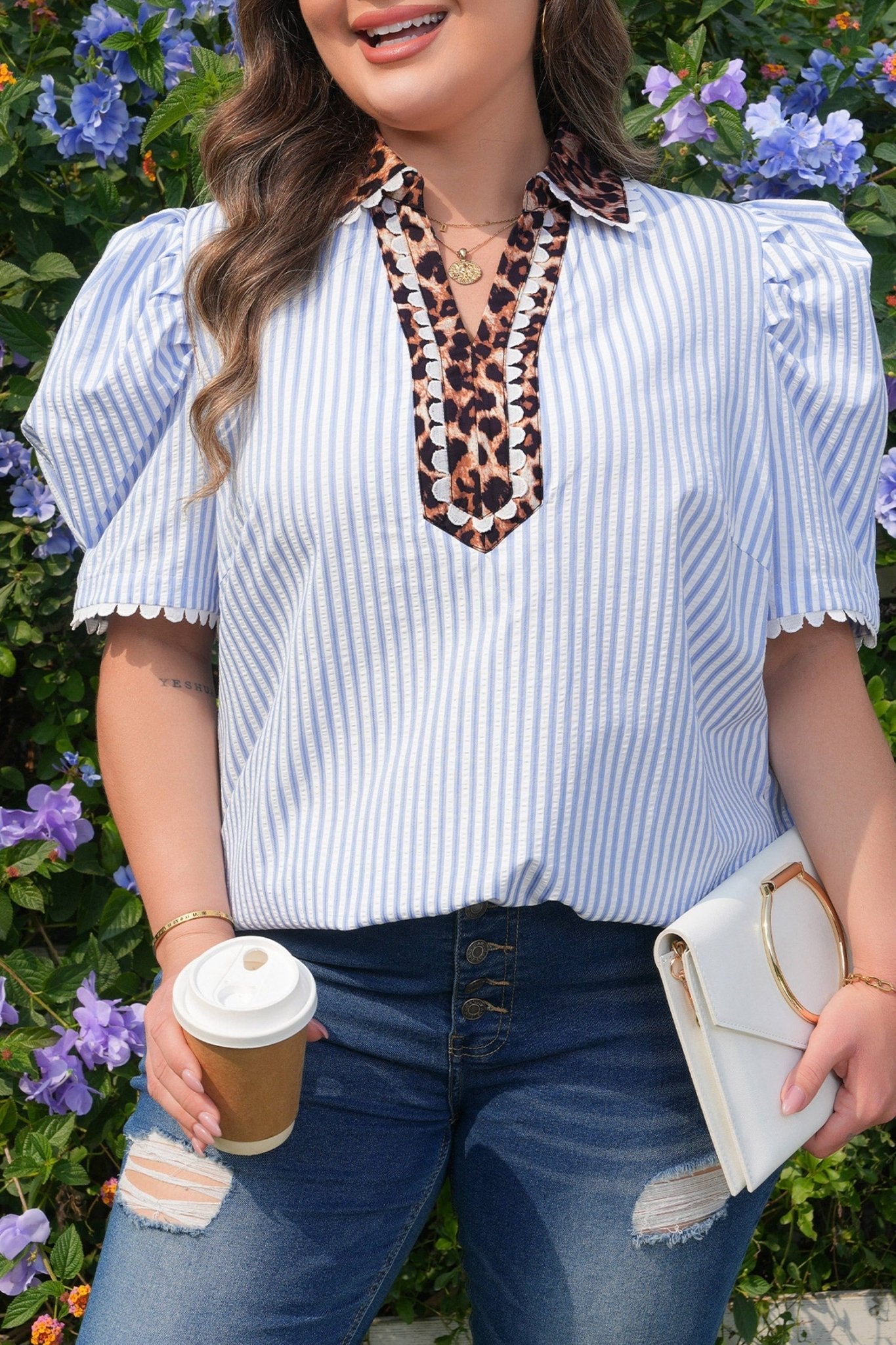 Ariah Short Bubble Sleeve PLUS Blouse - Hello Beautiful BoutiquePlus Size Blouses & ShirtsThreaded Pear