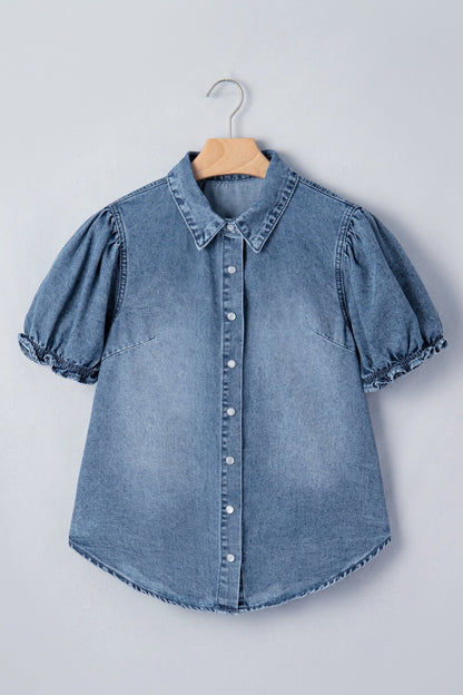 Ariana Short Sleeve Snap Shirt - Hello Beautiful BoutiqueBlouses & ShirtsThreaded Pear