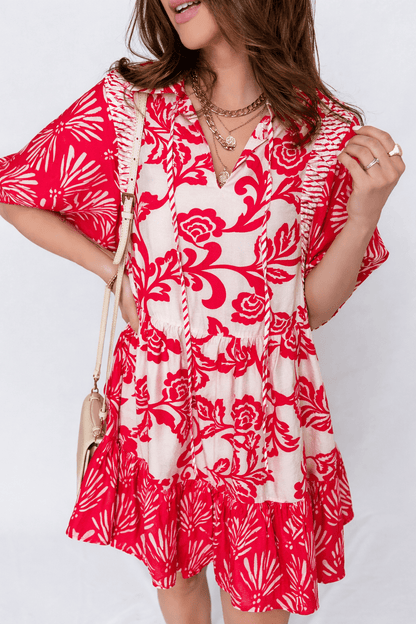 Ariel Loose Flower Mini Dress - Hello Beautiful BoutiqueFloral DressesThreaded Pear