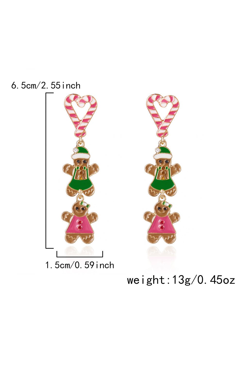 Ariya Heart Pendant Christmas Earrings - Hello Beautiful BoutiqueJewelryThreaded Pear
