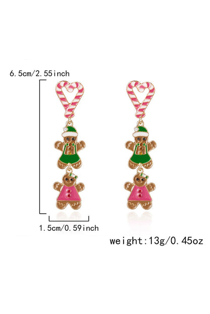 Ariya Heart Pendant Christmas Earrings - Hello Beautiful BoutiqueJewelryThreaded Pear