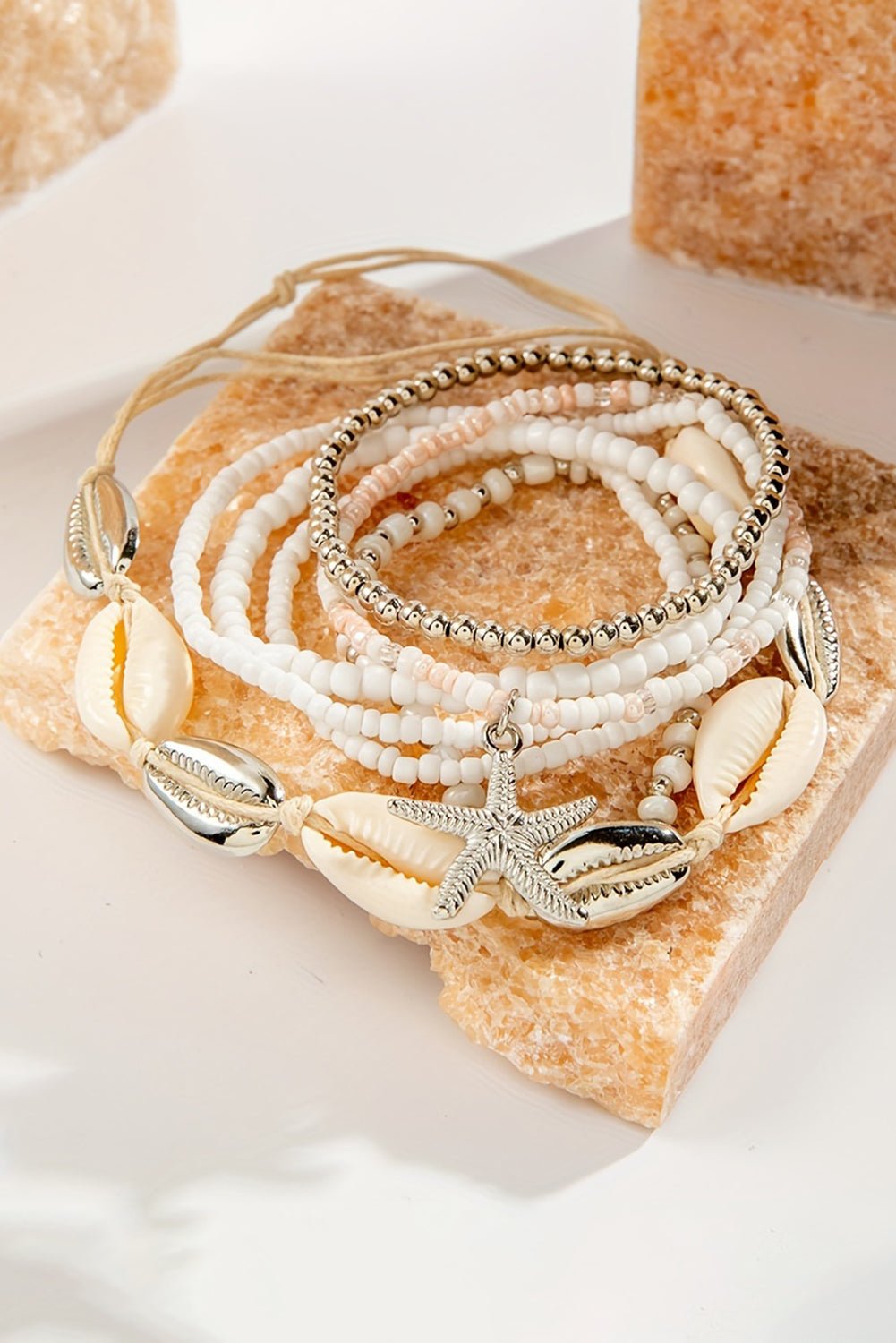 Ariya Seashell Beaded Bracelet Set - Hello Beautiful BoutiqueJewelryThreaded Pear