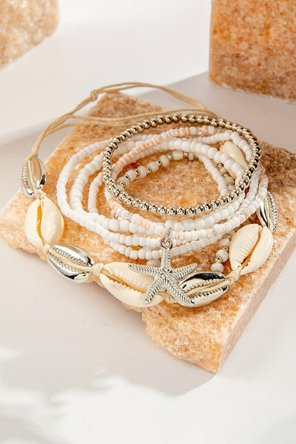 Ariya Seashell Beaded Bracelet Set - Hello Beautiful BoutiqueJewelryThreaded Pear
