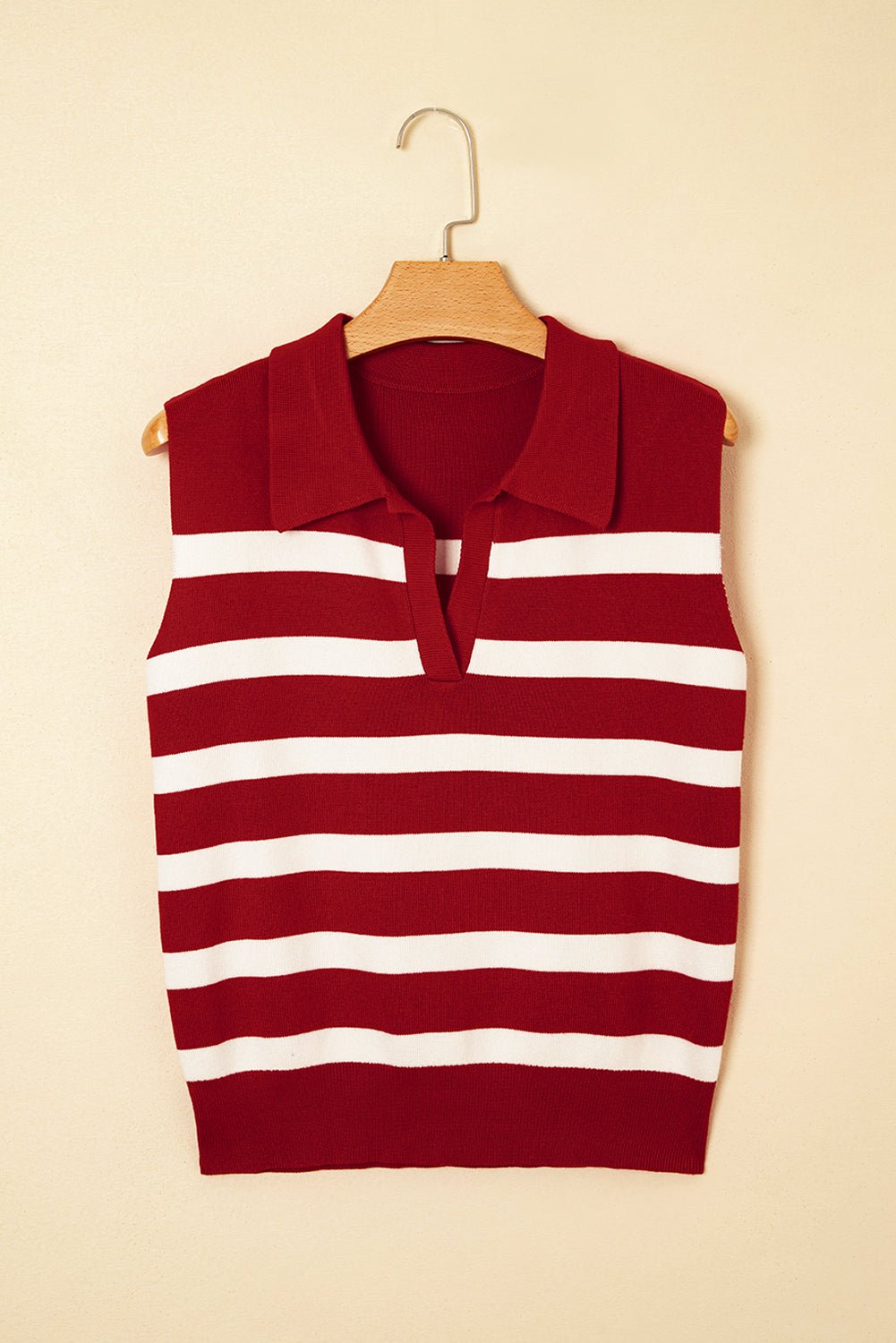 Ariya Stripe Collared Sweater - Hello Beautiful BoutiqueSweater VestsThreaded Pear