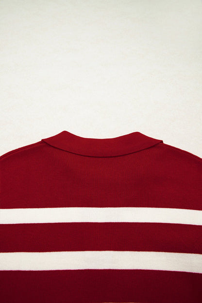 Ariya Stripe Collared Sweater - Hello Beautiful BoutiqueSweater VestsThreaded Pear
