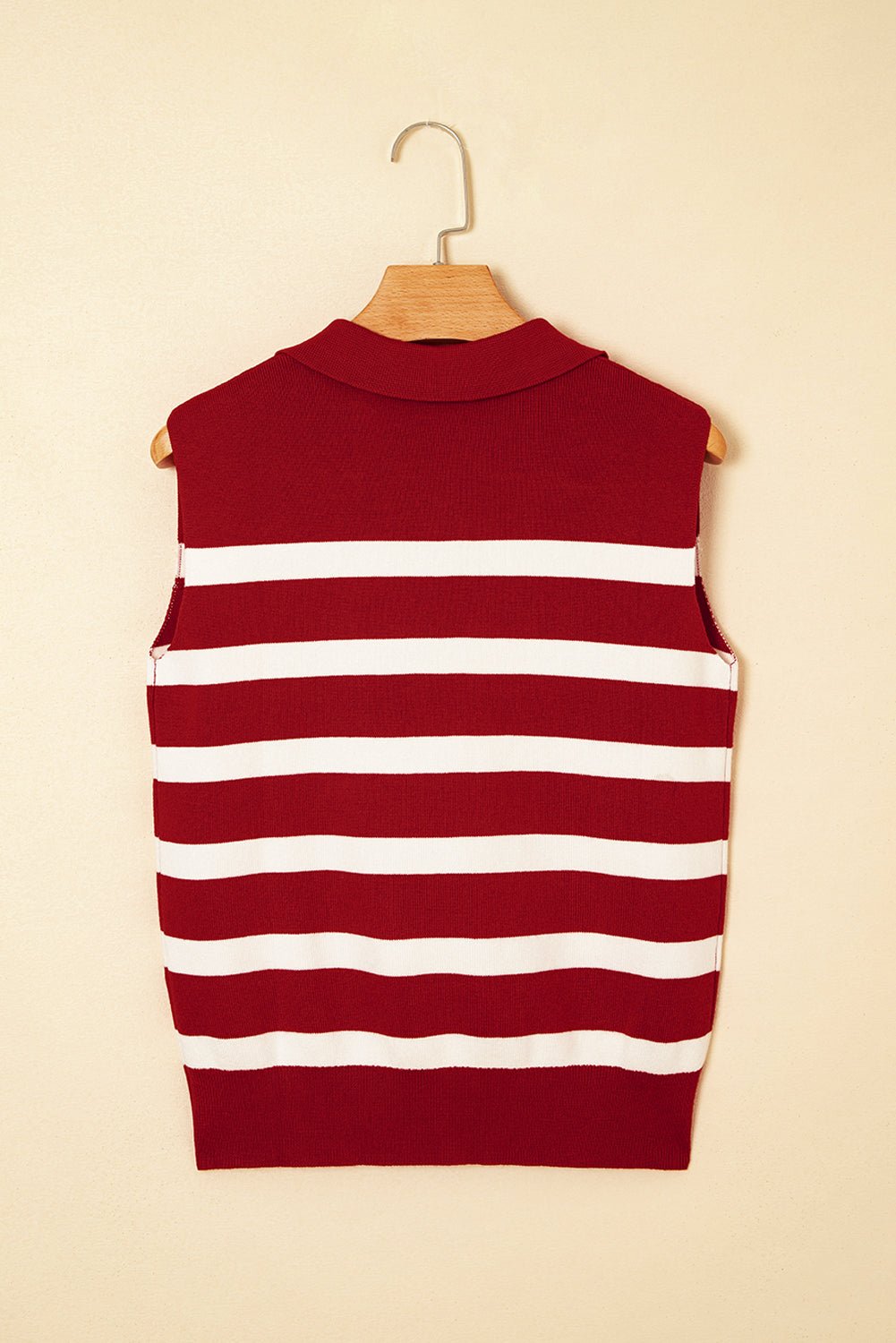 Ariya Stripe Collared Sweater - Hello Beautiful BoutiqueSweater VestsThreaded Pear
