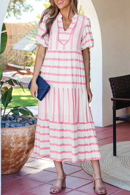Ariyah Half Sleeve Vacation Dress - Hello Beautiful BoutiqueMidi DressesThreaded Pear