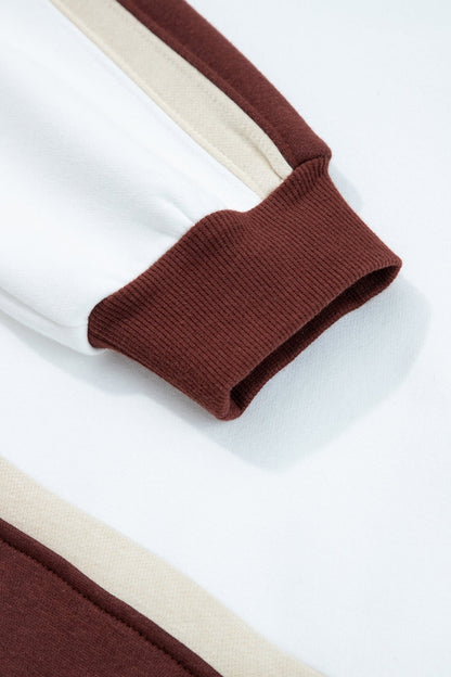 Ariyah Patchwork athleisure Hooded Sweatshirt - Hello Beautiful BoutiqueSweatshirts & HoodiesThreaded Pear