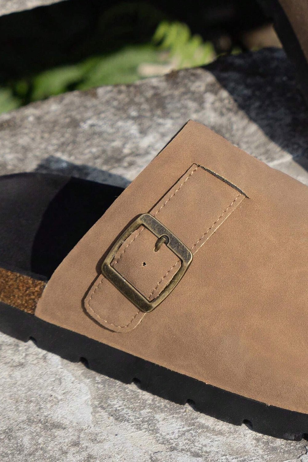 Ariyah Suede Buckle Detail Slippers - Hello Beautiful BoutiqueSlippersThreaded Pear