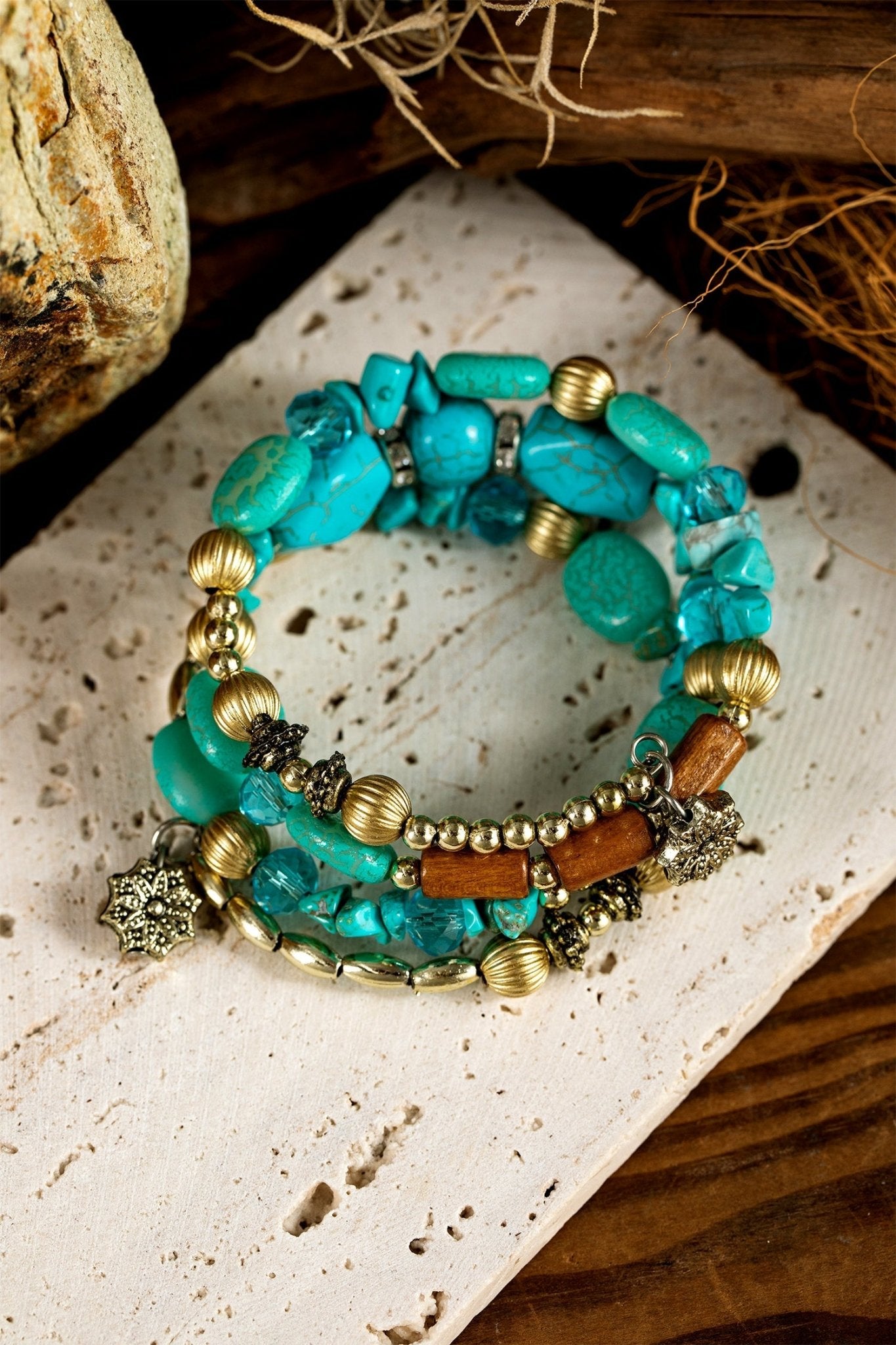 Arleth Bead Layer Winding Bracelet - Hello Beautiful BoutiqueJewelryThreaded Pear