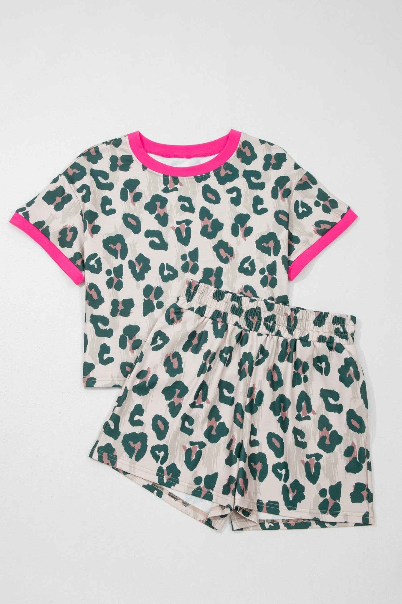 Arleth Print Contrast Trim Top - Hello Beautiful BoutiqueShort SetsThreaded Pear