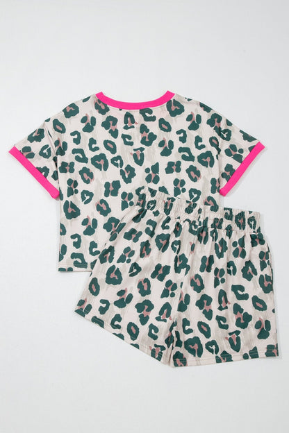 Arleth Print Contrast Trim Top - Hello Beautiful BoutiqueShort SetsThreaded Pear