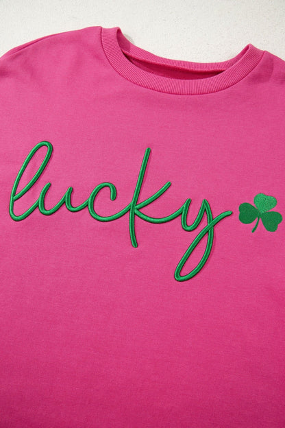 Armani Clover Embroidered Loose Pullover - Hello Beautiful BoutiqueSweatshirts & HoodiesThreaded Pear