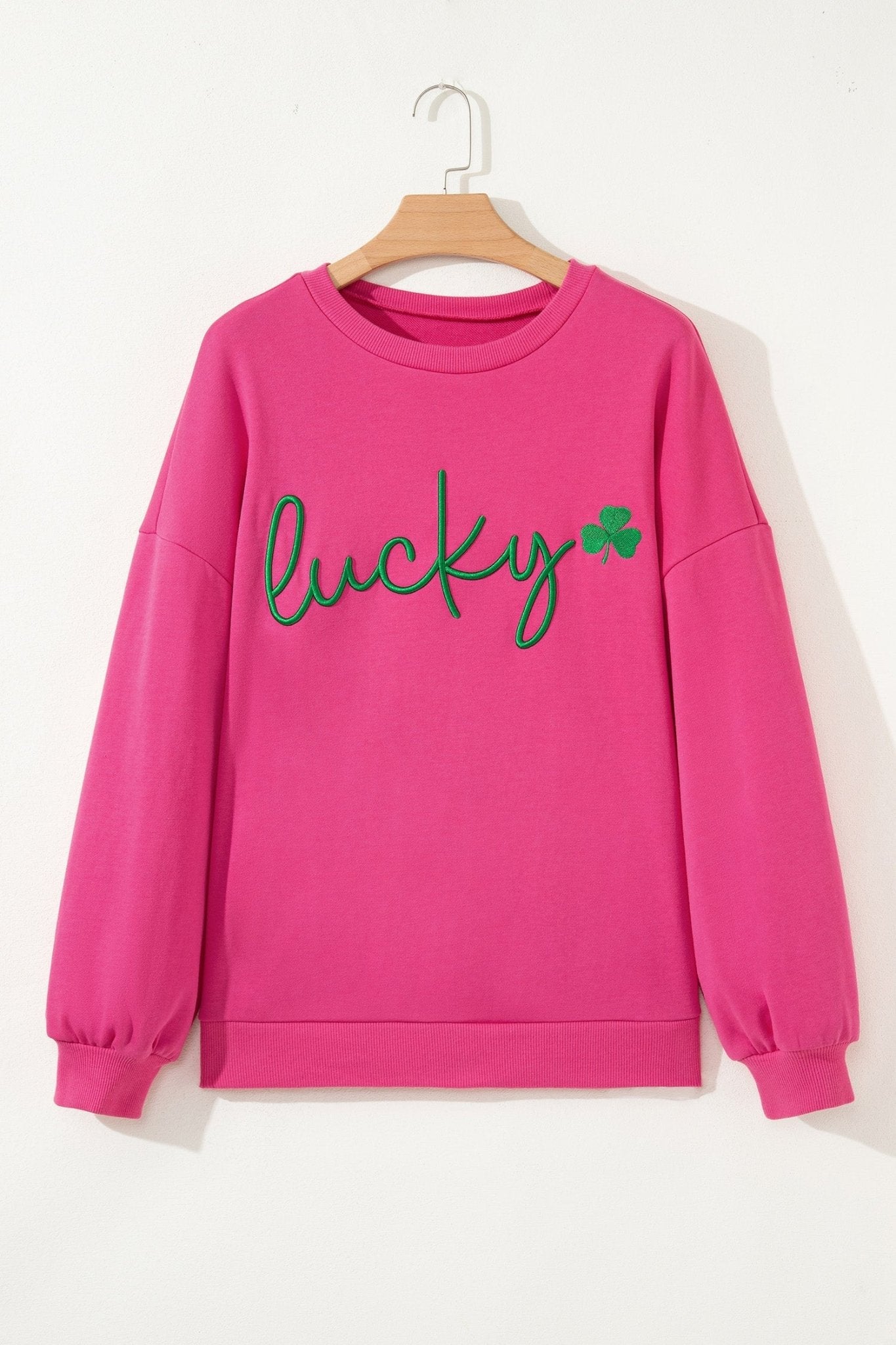 Armani Clover Embroidered Loose Pullover - Hello Beautiful BoutiqueSweatshirts & HoodiesThreaded Pear