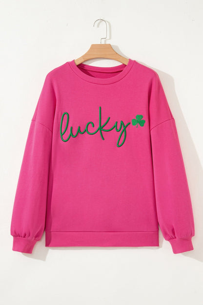 Armani Clover Embroidered Loose Pullover - Hello Beautiful BoutiqueSweatshirts & HoodiesThreaded Pear