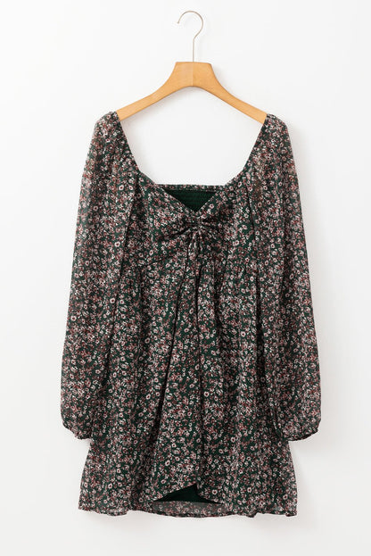 Armani Shirred Back Mini Dress - Hello Beautiful BoutiqueFloral DressesThreaded Pear