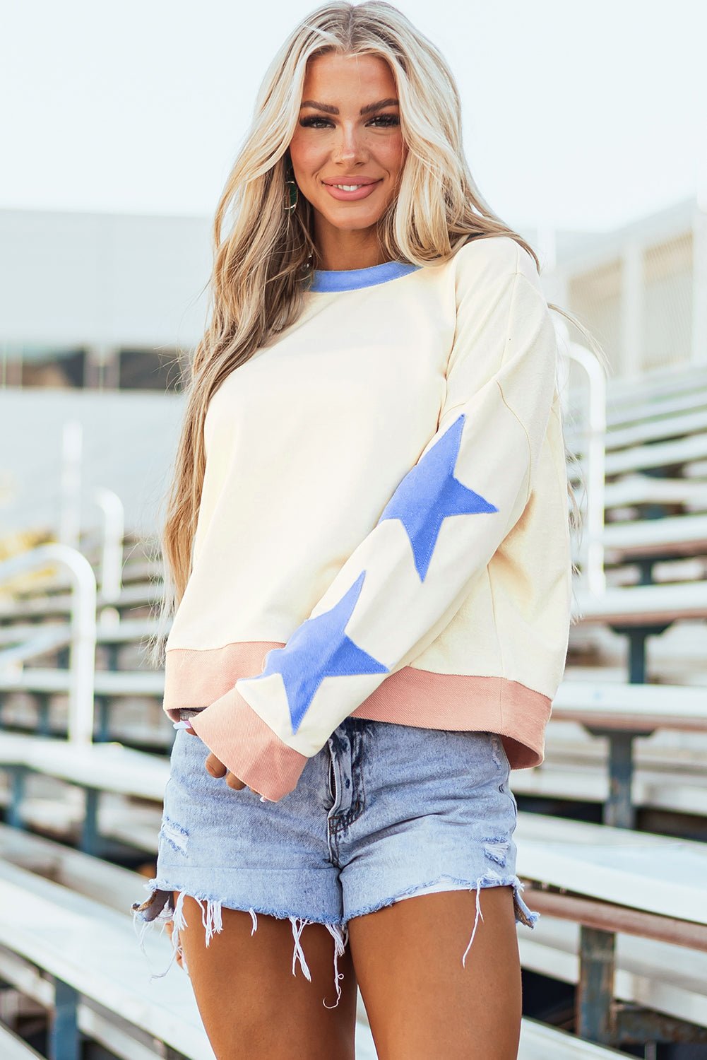 Ashaora Exposed Seam Oversized Sweatshirt - Hello Beautiful BoutiqueSweatshirts & HoodiesThreaded Pear