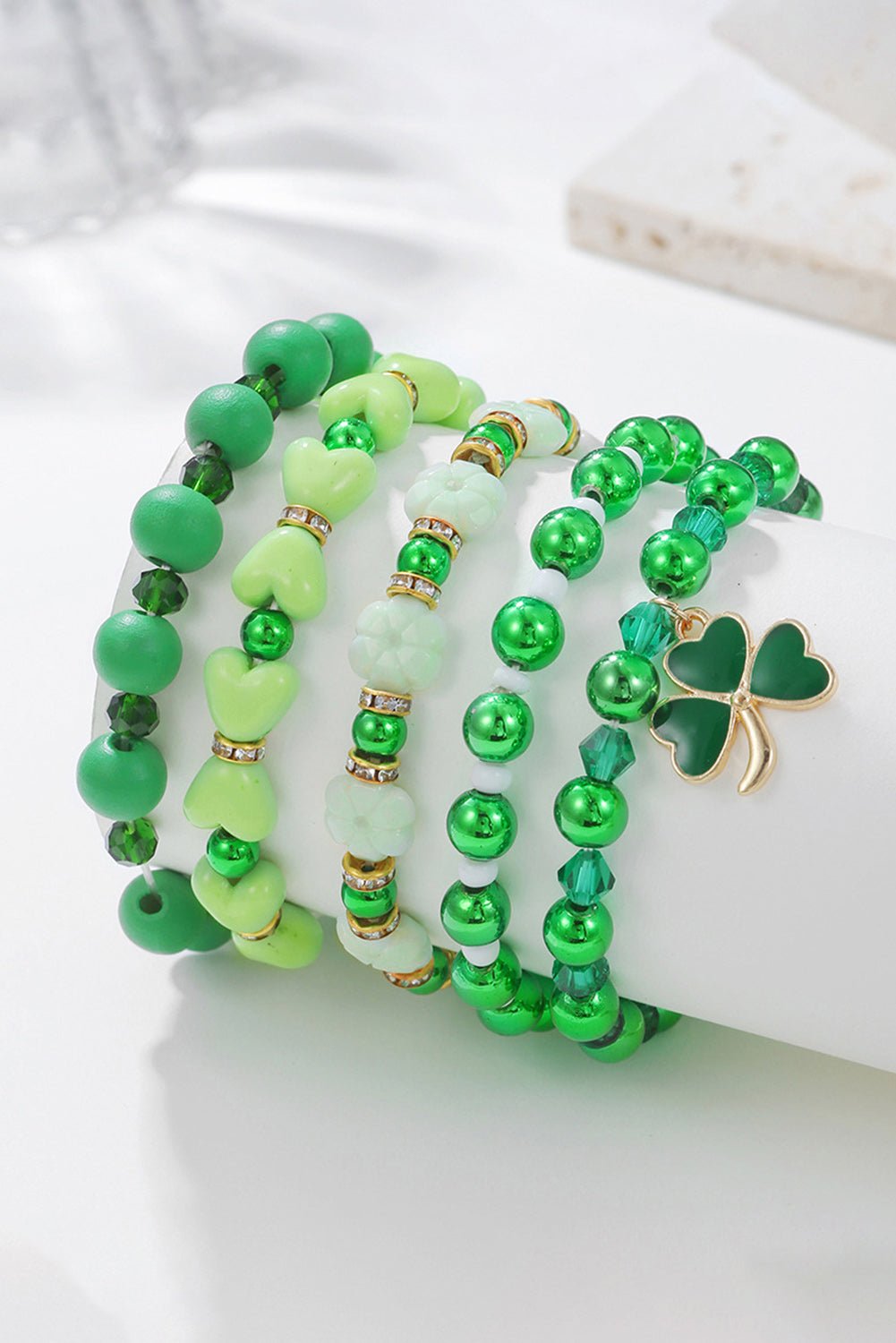 Ashley Beaded 5pcs Bracelet Set - Hello Beautiful BoutiqueJewelryThreaded Pear