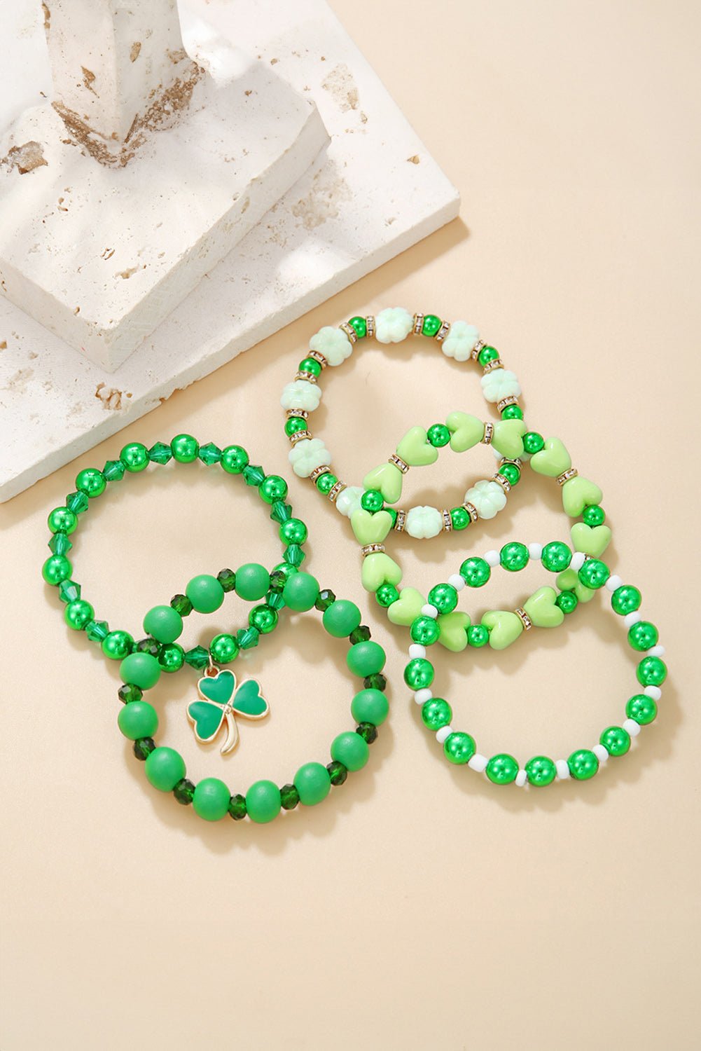 Ashley Beaded 5pcs Bracelet Set - Hello Beautiful BoutiqueJewelryThreaded Pear