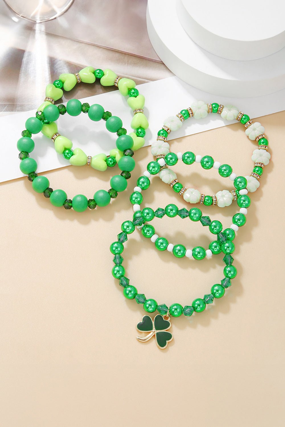 Ashley Beaded 5pcs Bracelet Set - Hello Beautiful BoutiqueJewelryThreaded Pear