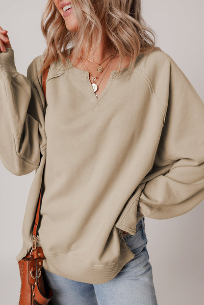 Ashley Sleeve Side Slit Sweatshirt - Hello Beautiful BoutiqueSweatshirts & HoodiesThreaded Pear