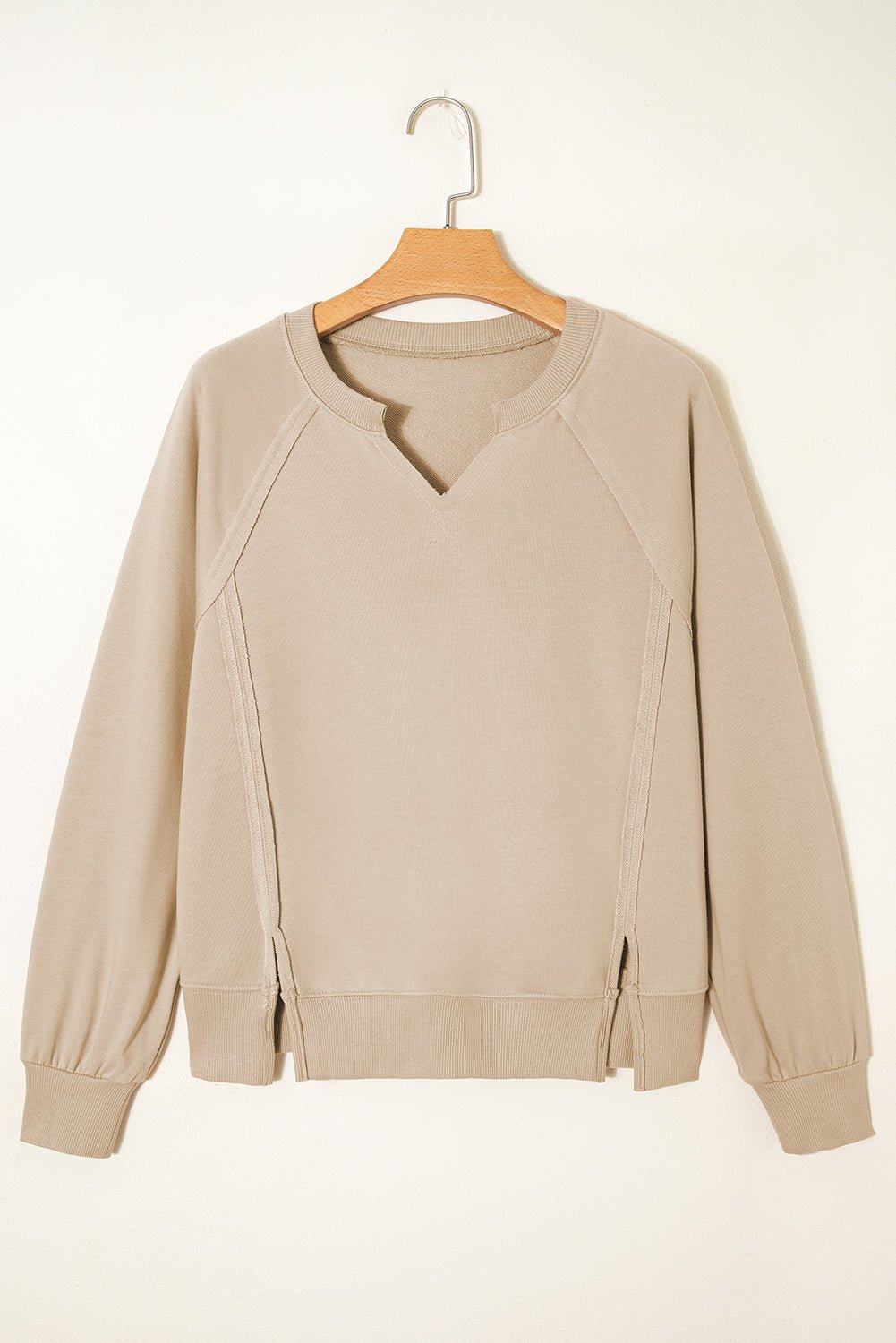 Ashley Sleeve Side Slit Sweatshirt - Hello Beautiful BoutiqueSweatshirts & HoodiesThreaded Pear