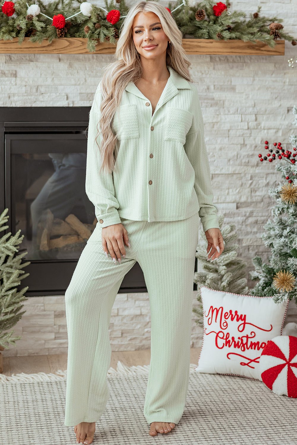 Aspen Textured Patched Set - Hello Beautiful BoutiquePant SetsThreaded Pear