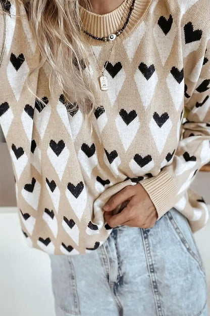 Aspyn Ribbed Trim Loose Sweater - Hello Beautiful BoutiqueSweatersThreaded Pear