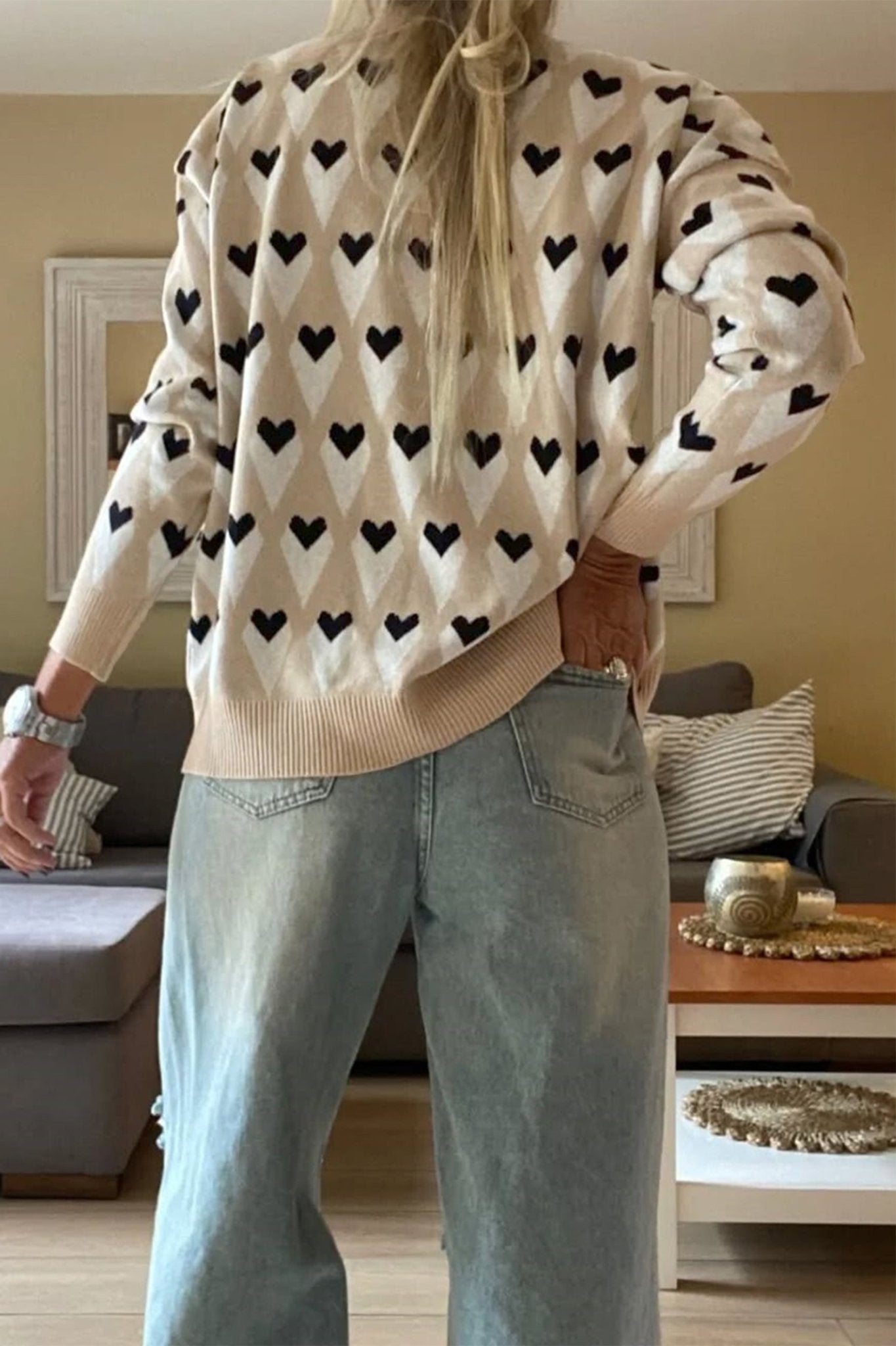 Aspyn Ribbed Trim Loose Sweater - Hello Beautiful BoutiqueSweatersThreaded Pear
