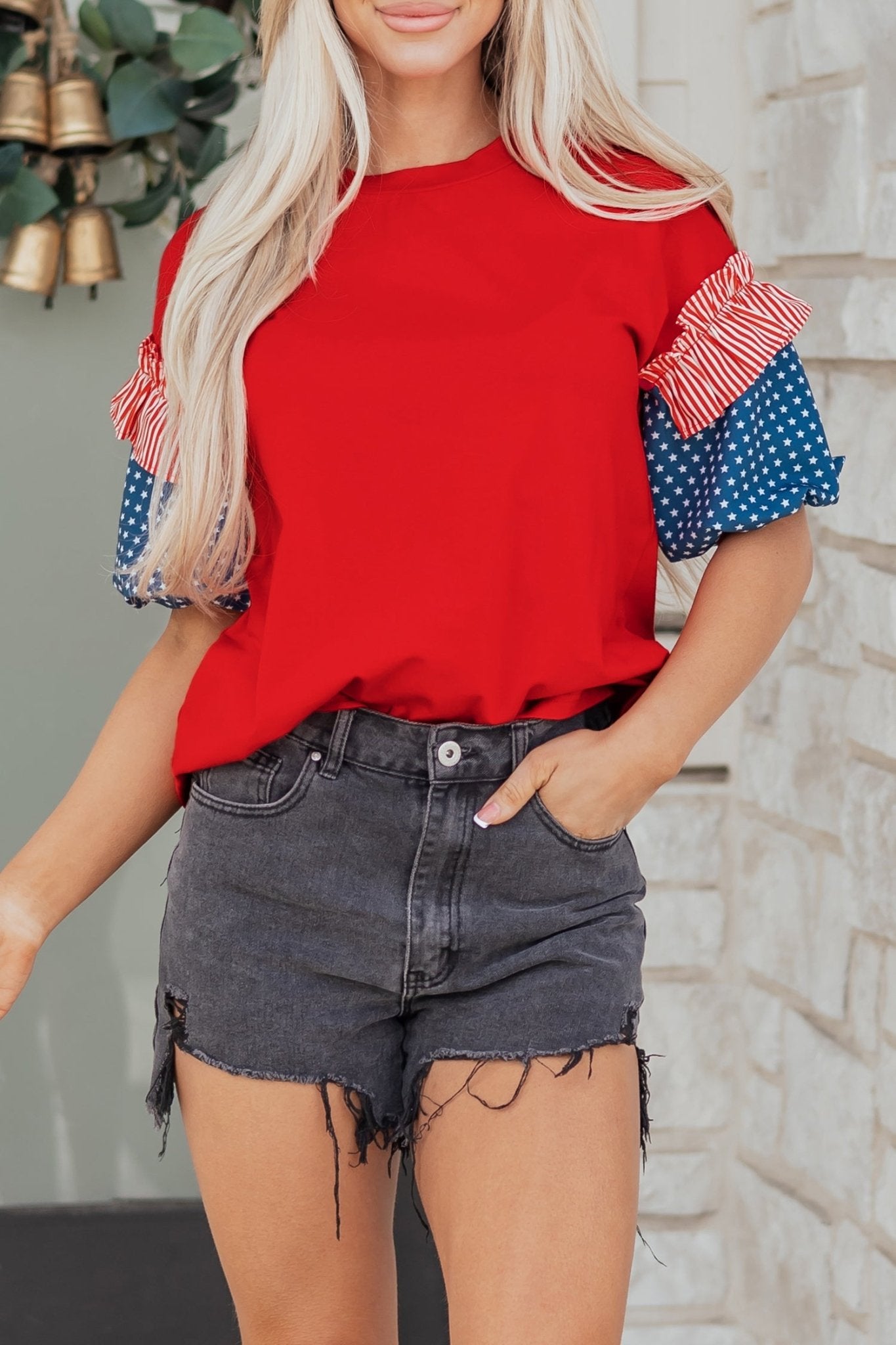 Aspyn Short Puff Sleeve Top - Hello Beautiful BoutiqueTops & TeesThreaded Pear
