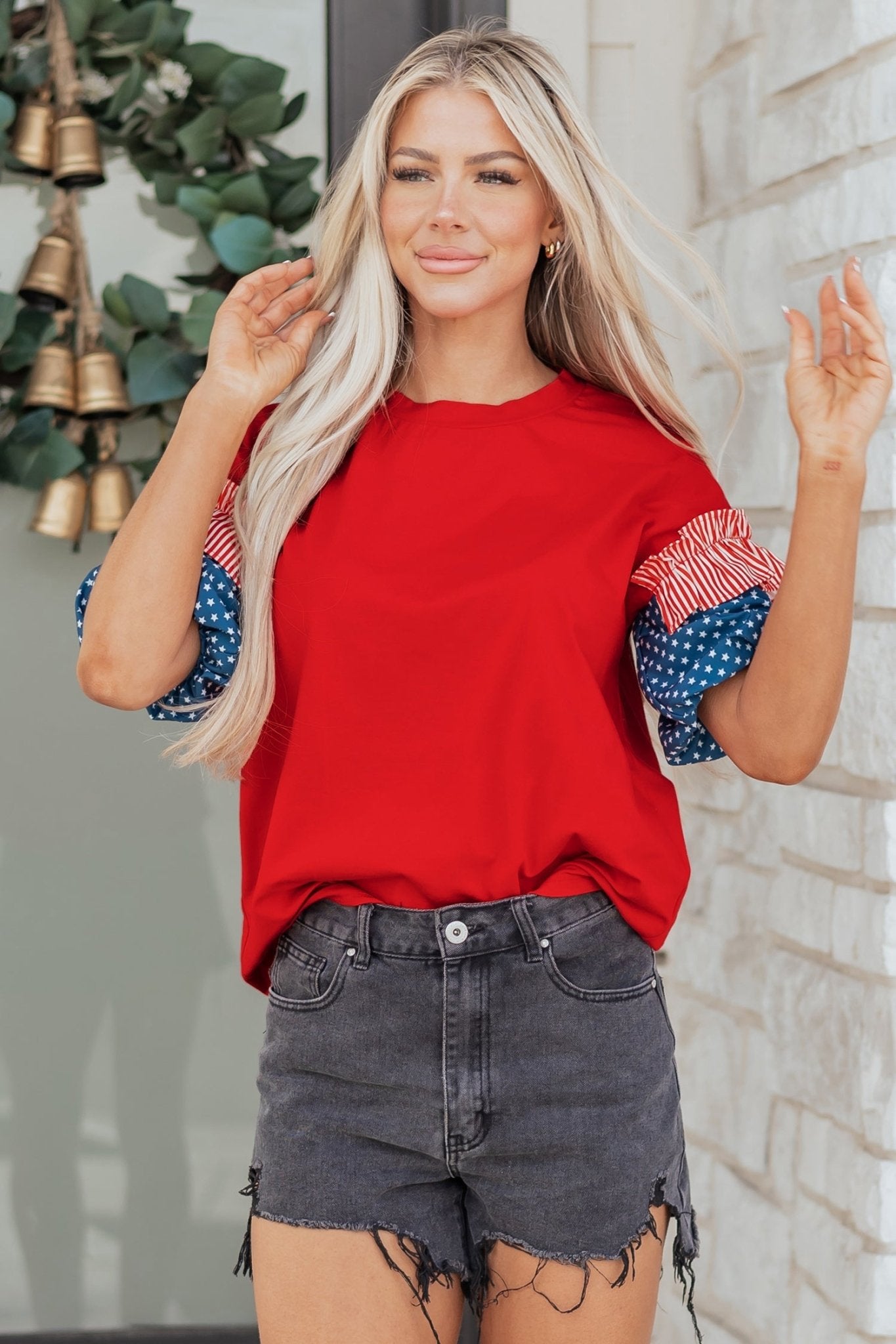 Aspyn Short Puff Sleeve Top - Hello Beautiful BoutiqueTops & TeesThreaded Pear