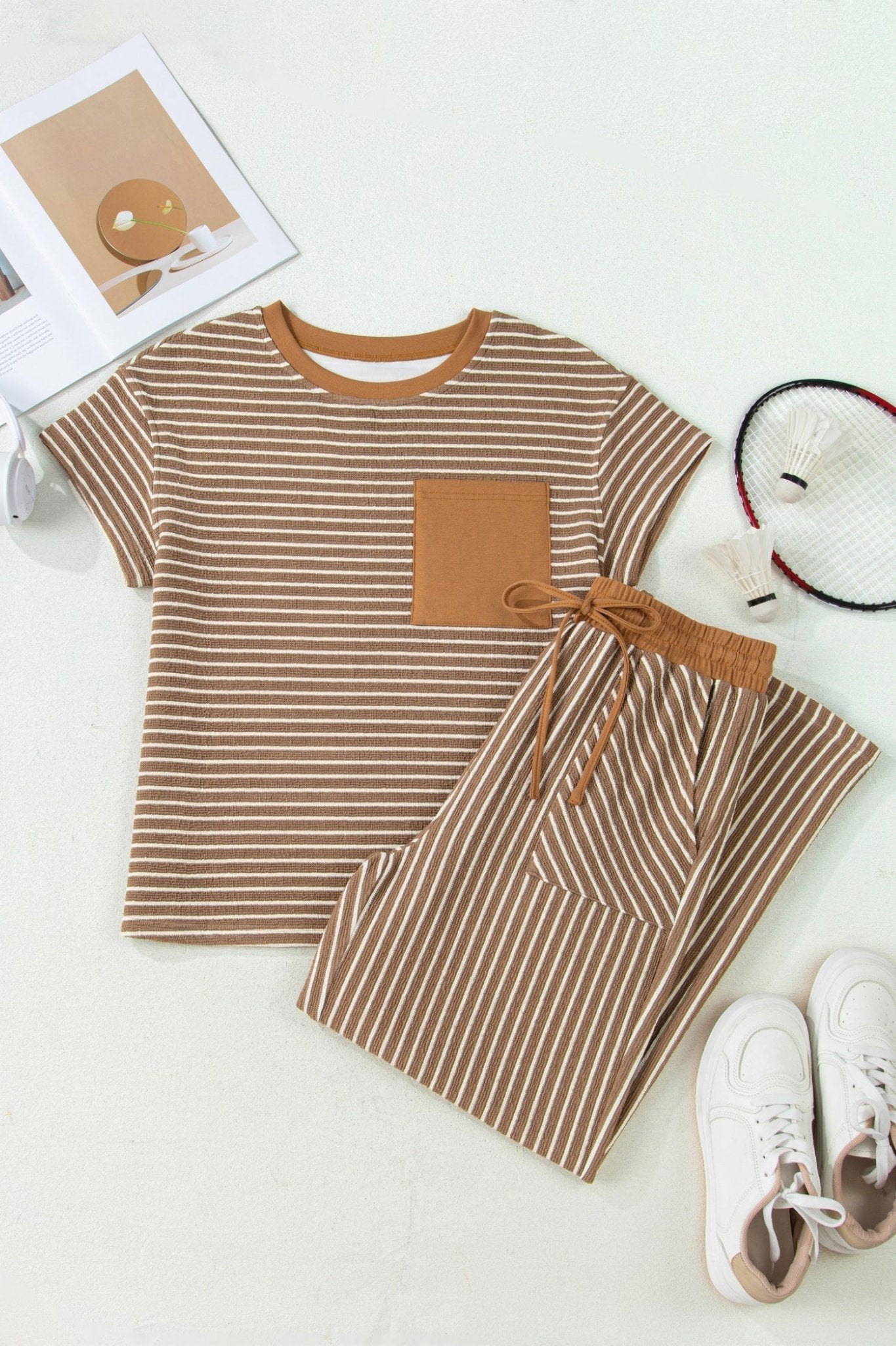 Aspyn Stripe Tee - Hello Beautiful BoutiquePant SetsThreaded Pear