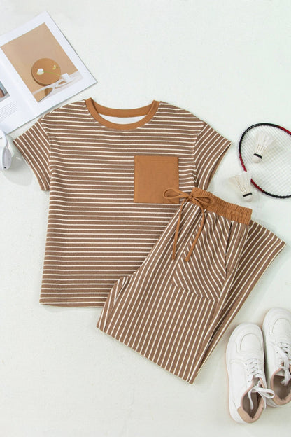 Aspyn Stripe Tee - Hello Beautiful BoutiquePant SetsThreaded Pear