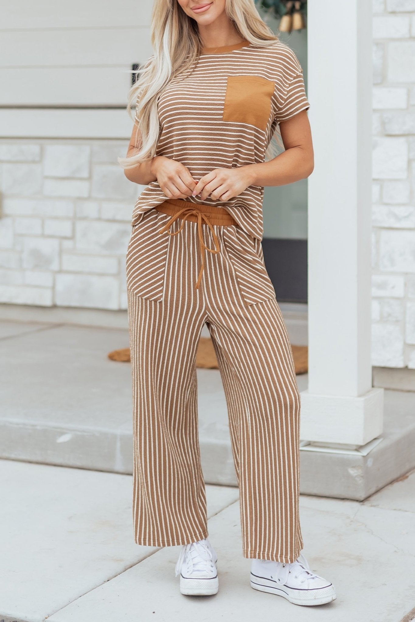 Aspyn Stripe Tee - Hello Beautiful BoutiquePant SetsThreaded Pear