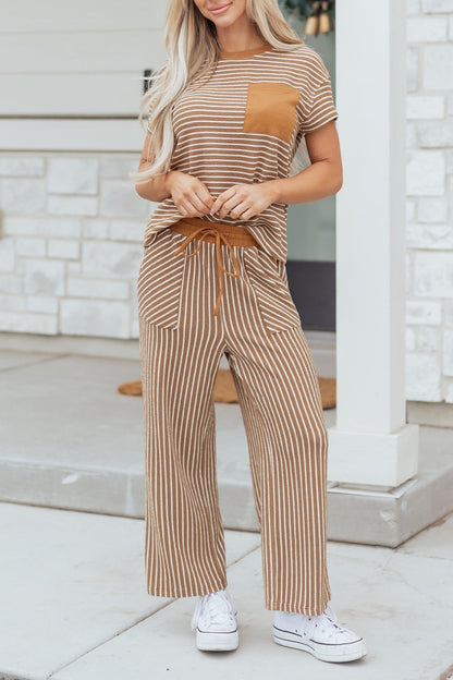 Aspyn Stripe Tee - Hello Beautiful BoutiquePant SetsThreaded Pear