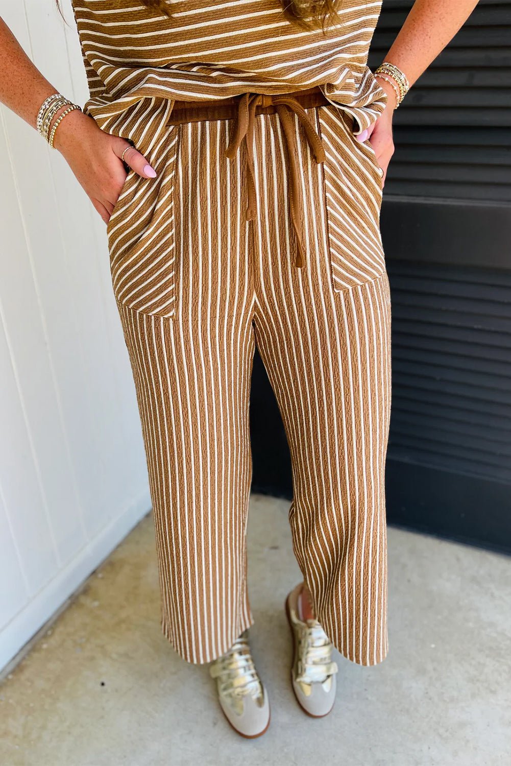 Aspyn Stripe Tee - Hello Beautiful BoutiquePant SetsThreaded Pear